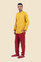 Shirt in cotton with contrast color stitching